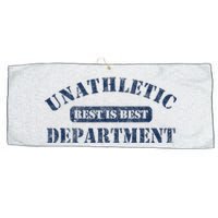 Unathletic Department With Rest Is Best Laziness Funny Lines Large Microfiber Waffle Golf Towel