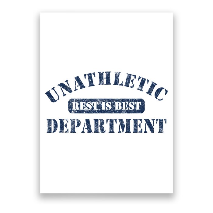 Unathletic Department With Rest Is Best Laziness Funny Lines Poster
