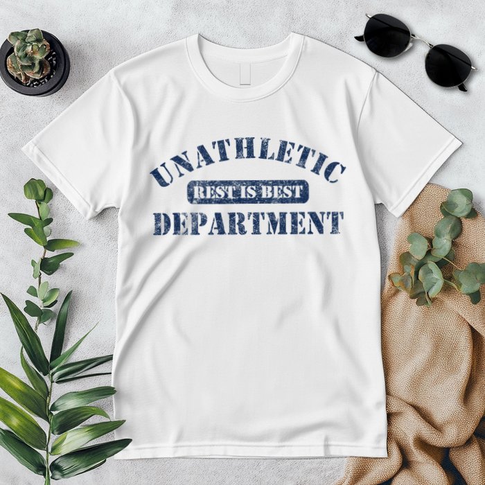 Unathletic Department With Rest Is Best Laziness Funny Lines Premium T-Shirt