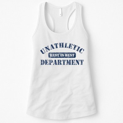 Unathletic Department With Rest Is Best Laziness Funny Lines Womens Tank Top