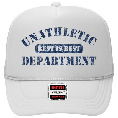 Unathletic Department With Rest Is Best Laziness Funny Lines Trucker Hat