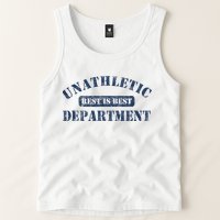 Unathletic Department With Rest Is Best Laziness Funny Lines Tank Top
