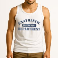 Unathletic Department With Rest Is Best Laziness Funny Lines Tank Top