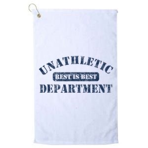 Unathletic Department With Rest Is Best Laziness Funny Lines Platinum Collection Golf Towel