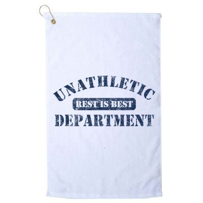 Unathletic Department With Rest Is Best Laziness Funny Lines Golf Towel