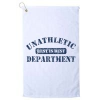 Unathletic Department With Rest Is Best Laziness Funny Lines Golf Towel