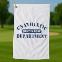 Unathletic Department With Rest Is Best Laziness Funny Lines Golf Towel