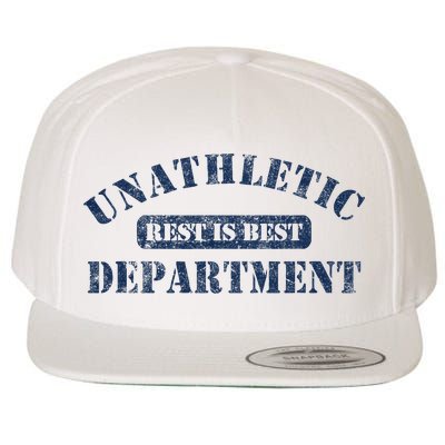 Unathletic Department With Rest Is Best Laziness Funny Lines Wool Snapback Cap