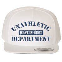Unathletic Department With Rest Is Best Laziness Funny Lines Wool Snapback Cap