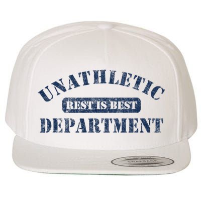 Unathletic Department With Rest Is Best Laziness Funny Lines Wool Snapback Cap