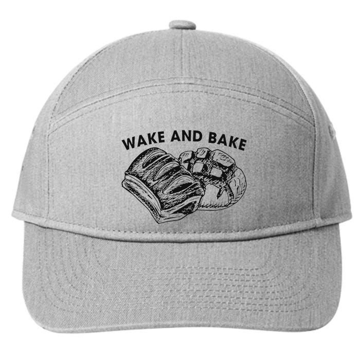 Unique Design Wake And Bake Funny Sourdough 7-Panel Snapback Hat