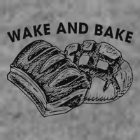 Unique Design Wake And Bake Funny Sourdough 7-Panel Snapback Hat