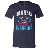 Unbreakable Diabetes Warrior V-Neck T-Shirt