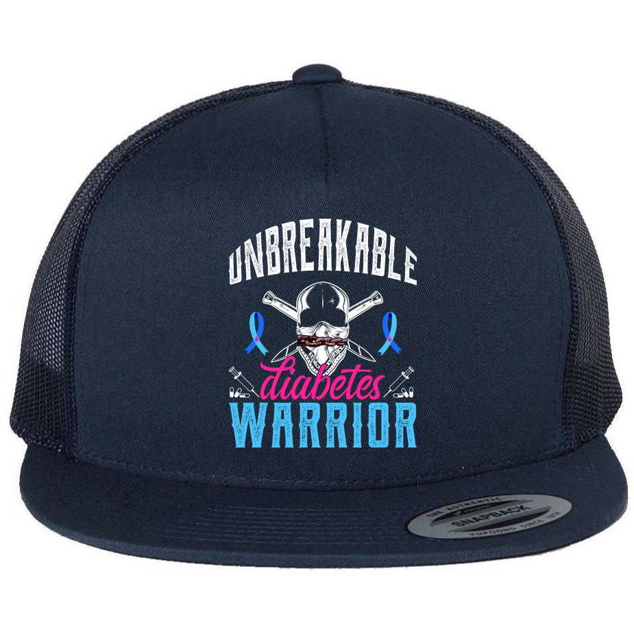 Unbreakable Diabetes Warrior Flat Bill Trucker Hat
