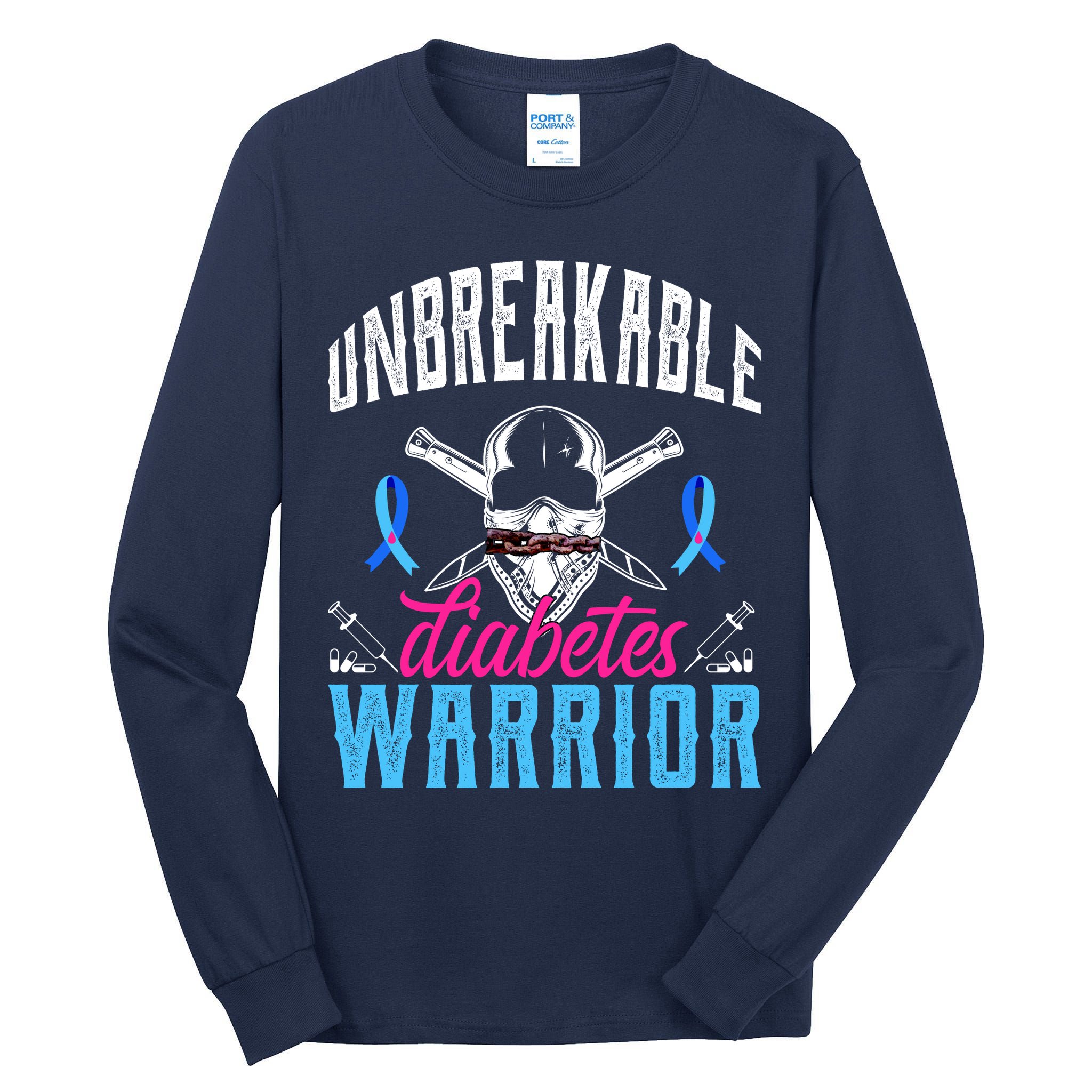 Unbreakable Diabetes Warrior Tall Long Sleeve T-Shirt