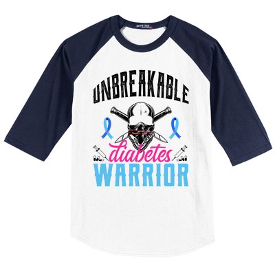 Unbreakable Diabetes Warrior Baseball Sleeve Shirt