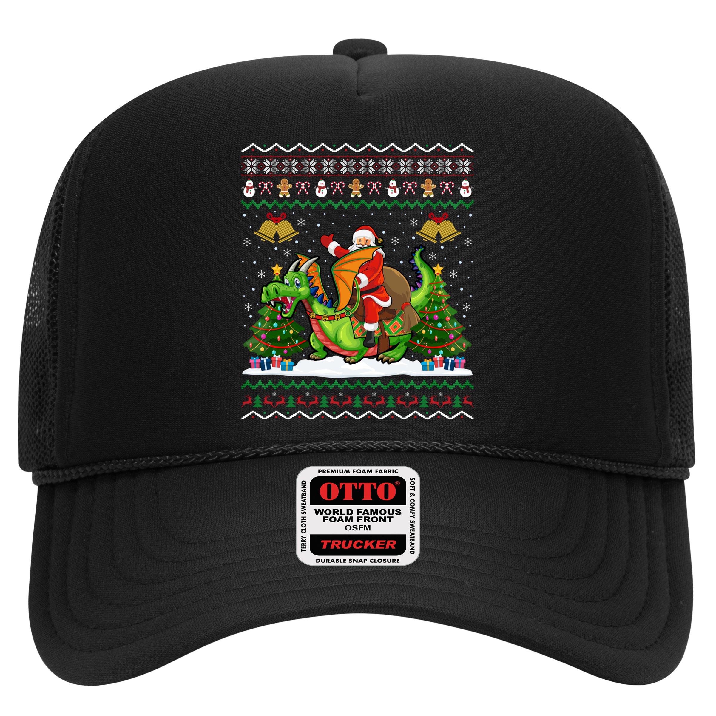 Ugly Dragon Xmas Gift Santa Riding Dragon Christmas Cool Gift Hat