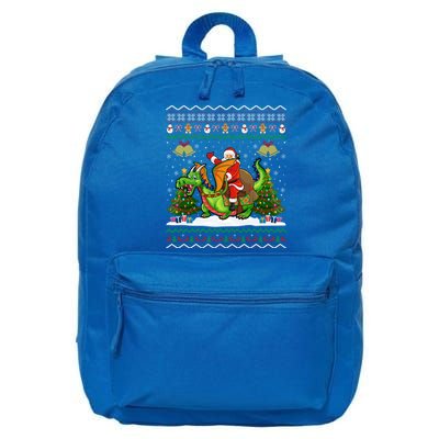 Ugly Dragon Xmas Gift Santa Riding Dragon Christmas Cool Gift 16 in Basic Backpack