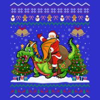 Ugly Dragon Xmas Gift Santa Riding Dragon Christmas Cool Gift 16 in Basic Backpack