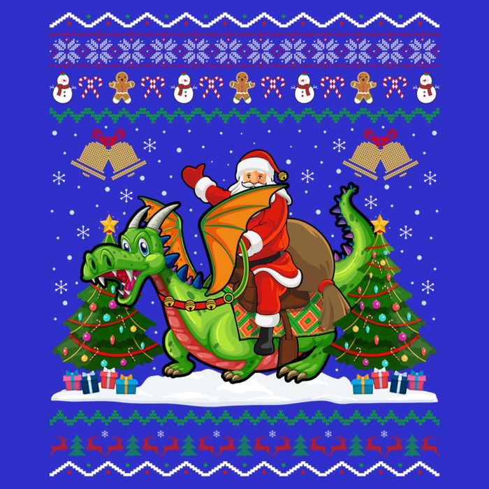 Ugly Dragon Xmas Gift Santa Riding Dragon Christmas Cool Gift 16 in Basic Backpack