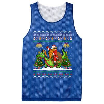 Ugly Dragon Xmas Gift Santa Riding Dragon Christmas Cool Gift Mesh Reversible Basketball Jersey Tank