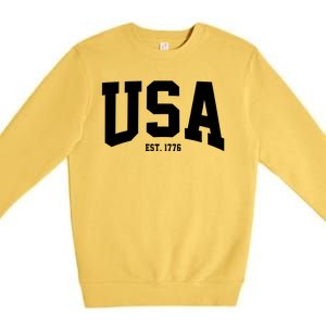 Usa Est 1776 Premium Crewneck Sweatshirt