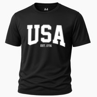 Usa Est 1776 Cooling Performance Crew T-Shirt