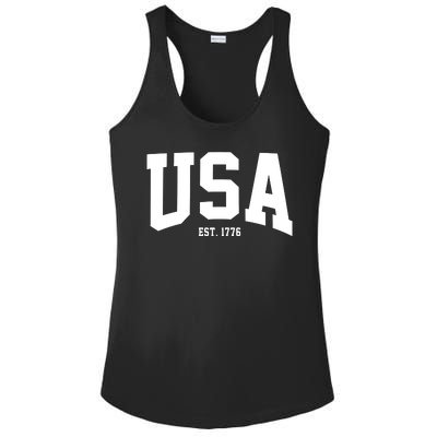 Usa Est 1776 Ladies PosiCharge Competitor Racerback Tank