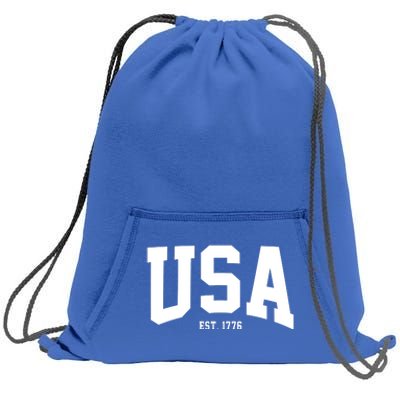 Usa Est 1776 Sweatshirt Cinch Pack Bag