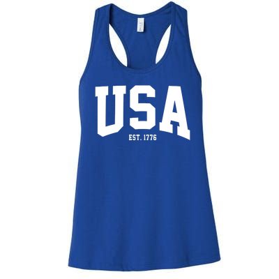 Usa Est 1776 Women's Racerback Tank