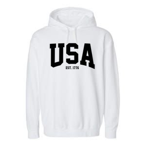 Usa Est 1776 Garment-Dyed Fleece Hoodie