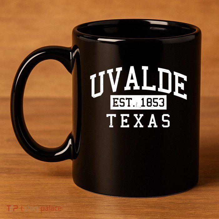 Uvalde EST 1853 Texas 11oz C Handle Ceramic Mug