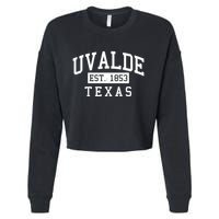 Uvalde EST 1853 Texas Cropped Pullover Crew