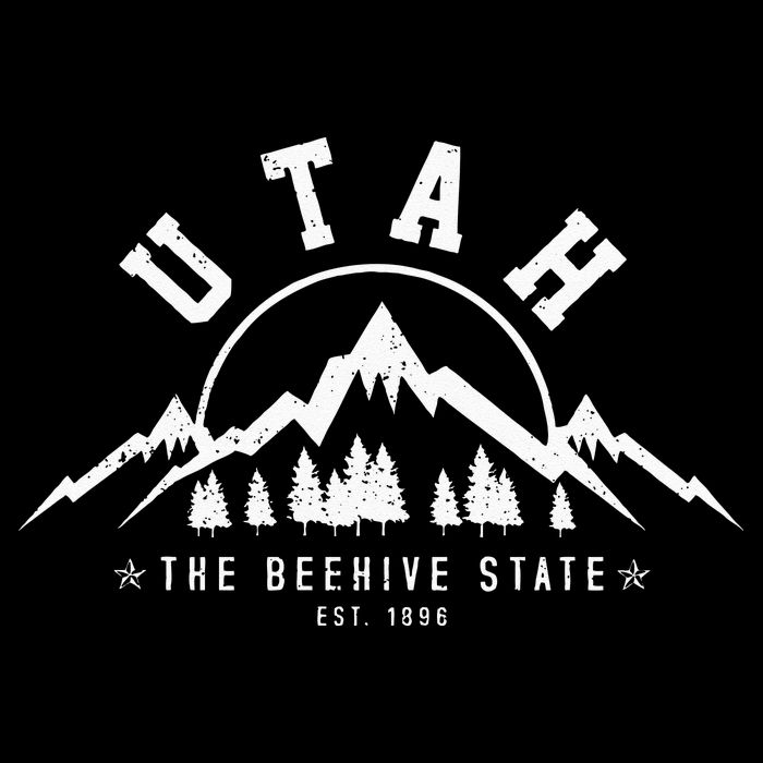 Utah Est. 1896 State Vintage Mountains Nature Outdoor Gift Button