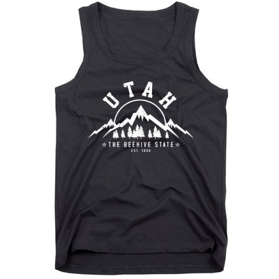 Utah Est 1896 State Vintage Mountains Nature Outdoor Gift Tank Top