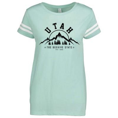 Utah Est. 1896 Usa America Souvenir Enza Ladies Jersey Football T-Shirt