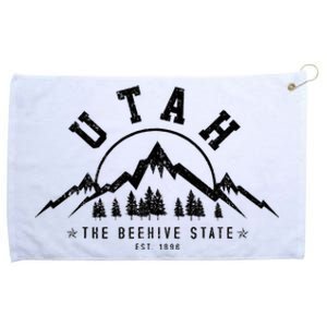 Utah Est. 1896 Usa America Souvenir Grommeted Golf Towel