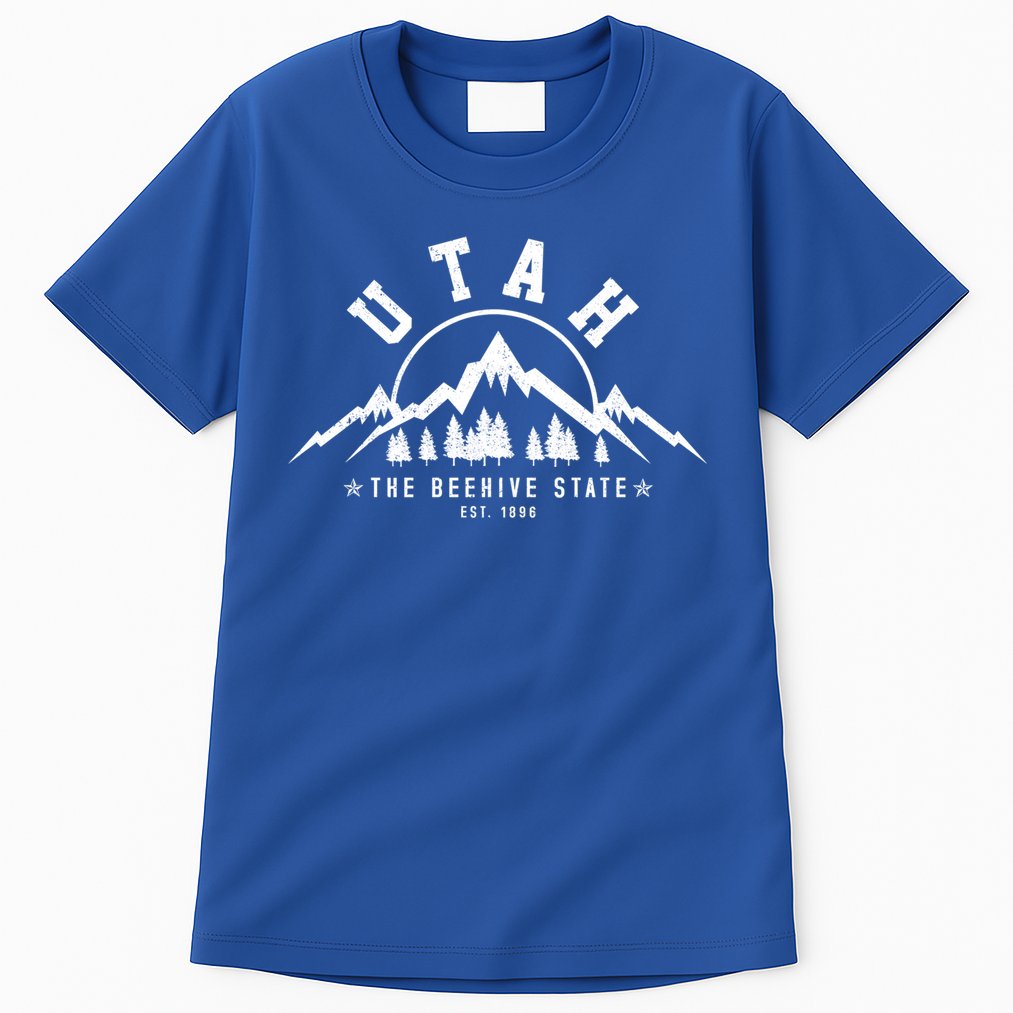 Utah Est 1896 State Vintage Mountains Nature Outdoor Gift Tall T-Shirt