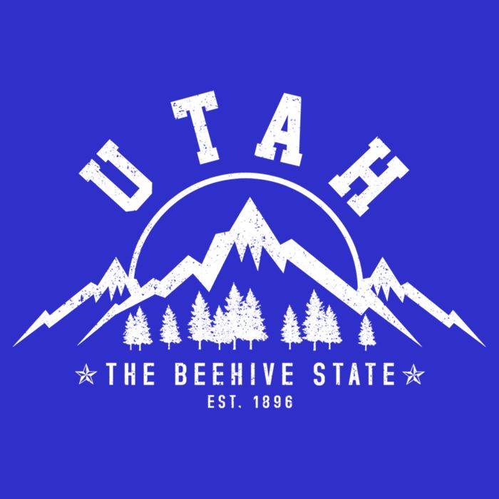 Utah Est 1896 State Vintage Mountains Nature Outdoor Gift Womens T-Shirt