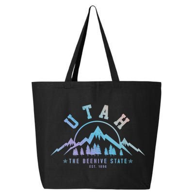 Utah Est 1896 State Vintage Mountains Nature Outdoor Gift 25L Jumbo Tote