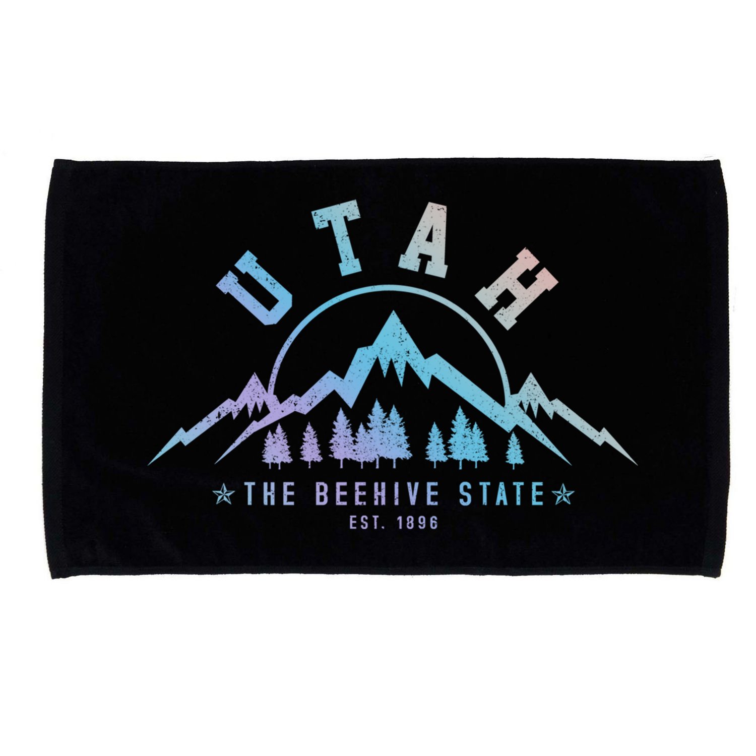 Utah Est 1896 State Vintage Mountains Nature Outdoor Gift Microfiber Hand Towel