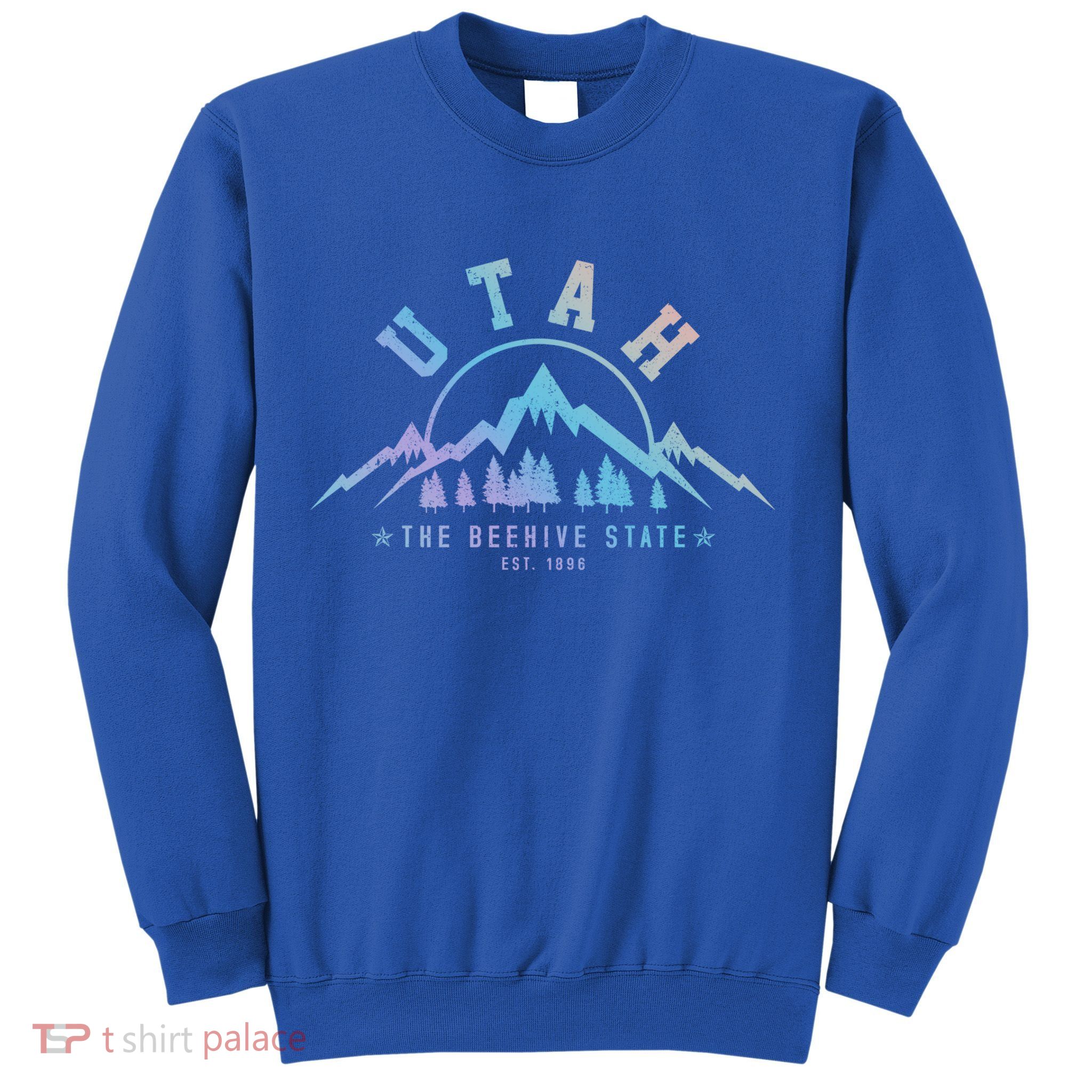 Utah Est 1896 State Vintage Mountains Nature Outdoor Gift Sweatshirt