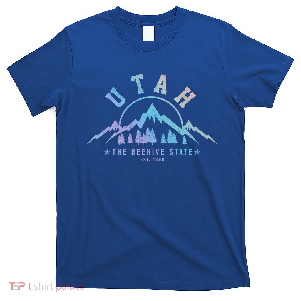 Utah Est 1896 State Vintage Mountains Nature Outdoor Gift T-Shirt