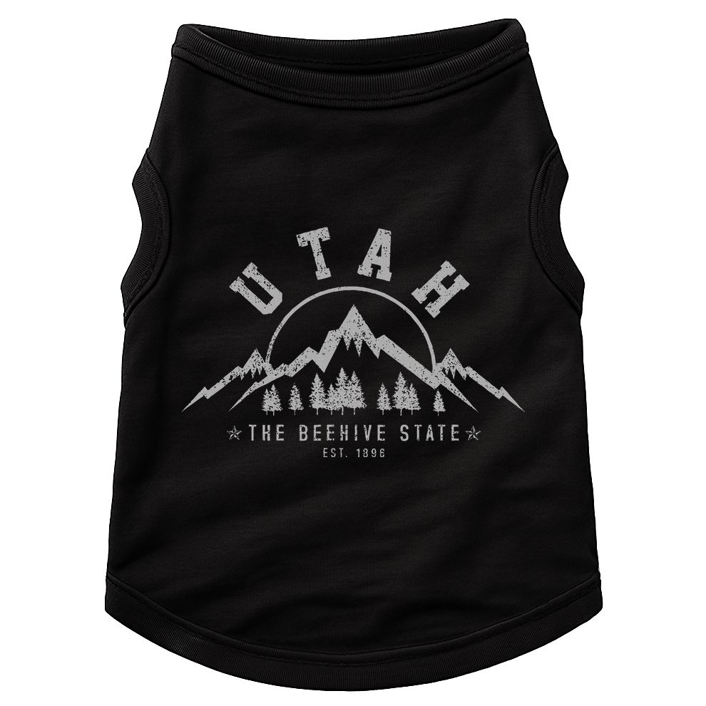 Utah Est. 1896 State Vintage Mountains Nature Outdoor Doggie Tank