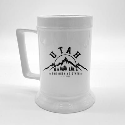 Utah Est. 1896 State Vintage Mountains Nature Outdoor Gift Beer Stein