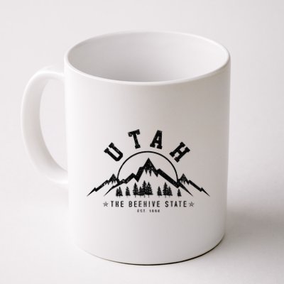 Utah Est. 1896 State Vintage Mountains Nature Outdoor Gift Coffee Mug