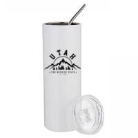 Utah Est. 1896 State Vintage Mountains Nature Outdoor Gift Stainless Steel Tumbler