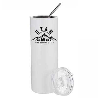 Utah Est. 1896 State Vintage Mountains Nature Outdoor Gift Stainless Steel Tumbler