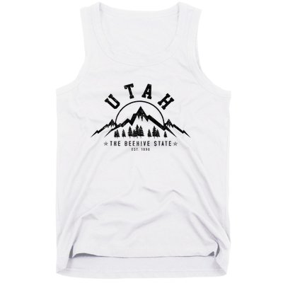 Utah Est. 1896 State Vintage Mountains Nature Outdoor Gift Tank Top