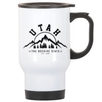 Utah Est. 1896 State Vintage Mountains Nature Outdoor Gift Stainless Steel Travel Mug